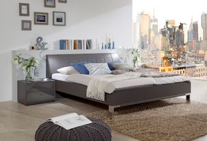 Grey modern bed